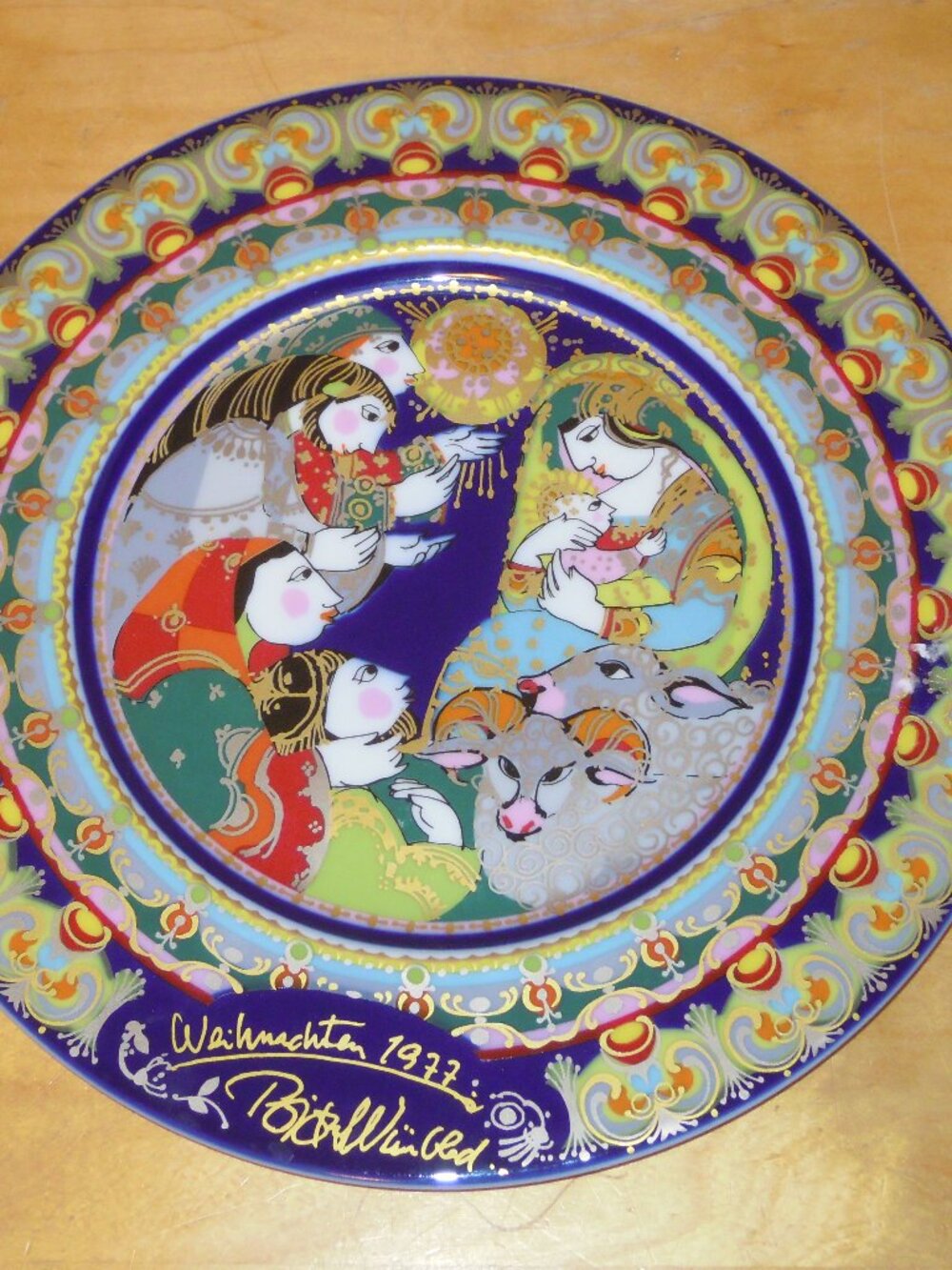 Vintage Bjorn Wiinblad Rosenthal 1977 Adoration of Shepherds Porcelain